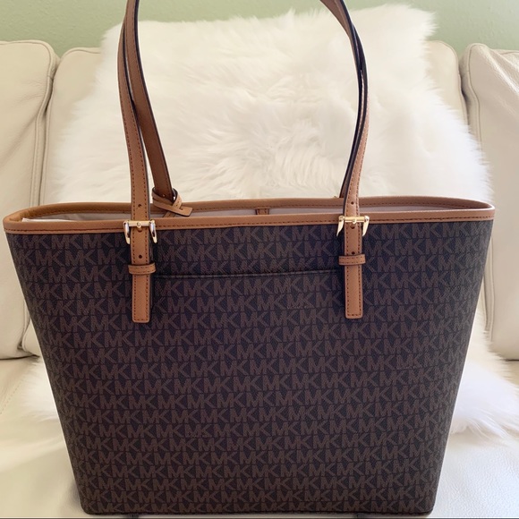 Michael Kors Jet Set travel carryall tote brown - Picture 3 of 5